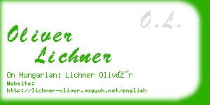 oliver lichner business card